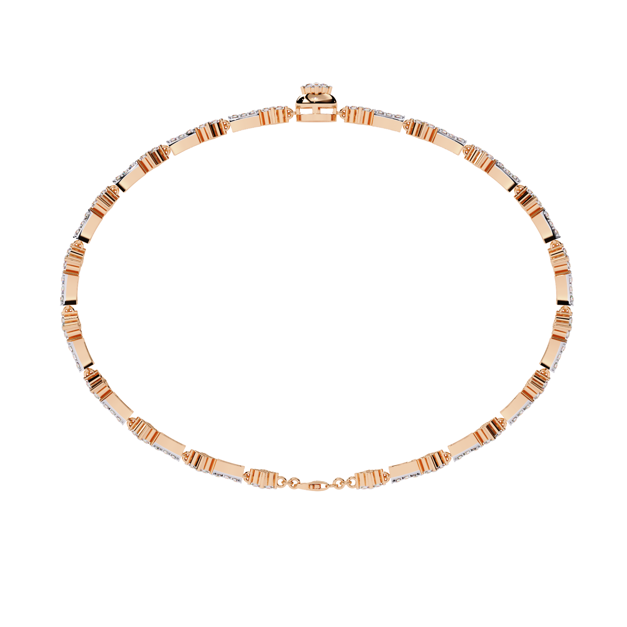 Solitairekart 0.82ct Alternating Lab Grown Diamond  Bracelet